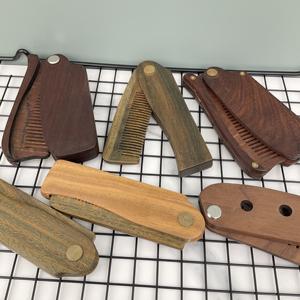 Di alta qualità in legno di sandalo nero 2026 pettine pieghevole nero sandalo in legno Custom pieghevole pettini per barba <span class=keywords><strong>Set</strong></span> - Product Image 5