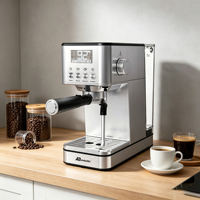 Máquina de Café Espresso Semiautomática Anbolife de 15 Bares, Termobloque, Pantalla Digital, Vaporizador, Tanque de Agua de 1.7L, OEM, ODM