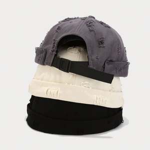 2024 Autumn Fall New Arrival Trendy Worn Out <b>Brimless</b> Dad <b>Hat</b> Baseball Cap Distressed Docker <b>Hat</b> - Product Image 3