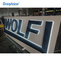 Letreros con letras del alfabeto retroiluminadas acrílicas, decoración Led para exteriores, publicidad, letras retroiluminadas, letras de canal 3D, letrero de luces