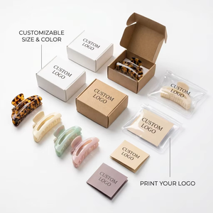 Barrettes à cheveux Yuxi personnalisées en acétate de cellulose, écologiques, minimalistes, 10 cm, motif mignon de <span class=keywords><strong>teckel</strong></span>, pour femmes, usage quotidien - Product Image 4