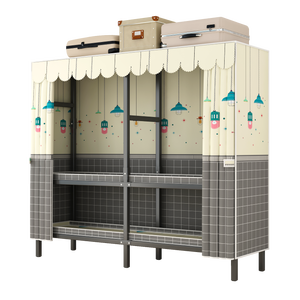 Ropa plegable de alta calidad, armario, muebles, dormitorio, Metal plegable de armario de almacenamiento, venta directa de fábrica - Product Image 1