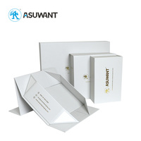 Boîte cadeau pliante de luxe à fermeture magnétique, design personnalisé, emballage rigide en carton, boîte de luxe pour perruques et vêtements