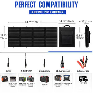 <span class=keywords><strong>Amazon</strong></span> nouvelle tendance imperméable tout noir Perc <span class=keywords><strong>Portable</strong></span> pliable Etfe 200w 250w 300w panneaux solaires pliables flexibles - Product Image 6