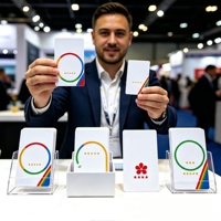 Tarjeta Inteligente NFC RFID 13.56MHz Personalizable y Programable, Cuadrada de 100x100mm, Impermeable, para Control de Acceso y Membresía Empresarial