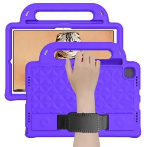 Capa de proteção ajustável para crianças com alça de proteção, estojo de EVA de espuma lavável para Samsung Tab A8 10.5' X205 com alça
