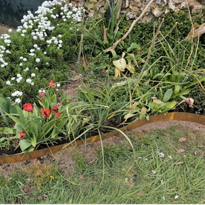 Bordure de paysage en acier corten personnalisée Bordure corten en métal Finish14-Gauge patinée par la <span class=keywords><strong>rouille</strong></span> Bordure pour pelouse et cour - Product Image 5