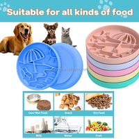 Tapis de léchage en silicone Pastel Dog pour animaux de compagnie, gamelle d'enrichissement à alimentation lente, thème plage d'été, pour l'anxiété