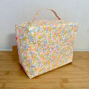 Sacs à maquillage en coton écologiques de grande capacité, poignée souple, organisateur de cosmétiques personnalisé, fermeture éclair portable pour sac de voyage, femmes - Product Image 5