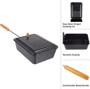 เครื่องทำป๊อปคอร์นแบบทำเองสำหรับแคมป์ไฟ พร้อมเคลือบกันติด - Product Image 2