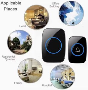 2025 New Product 433MHZ Led <b>Light</b> IP44 Waterproof Touch Button Wireless Smart Doorbell EU AU US <b>Plug</b> - Product Image 3