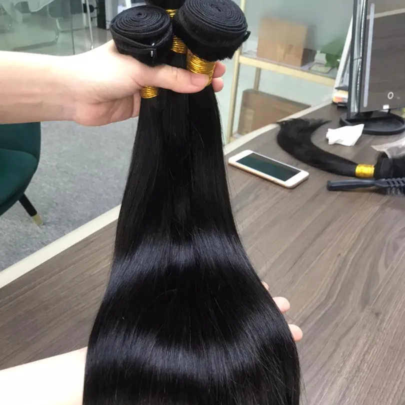 10A silk straight wave Bundles Wholesale factory price Virgin Mink Brazilian Human Hair Bundles