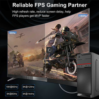 Câble Justlink 16K DP 2.1 vers DP 8K 54 Gbps, cœur en cuivre plaqué or, gaine en coton, vidéo mâle-mâle pour moniteur PC