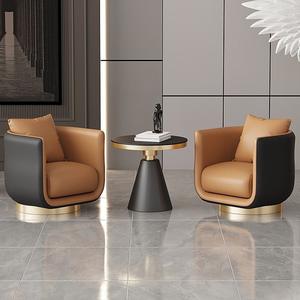 80X75X75H + 60X70HCM S3 Sofá anidado simplificado Sillas Té Giratorio Oficina Hotel Recepción Casa de huéspedes <span class=keywords><strong>Venta</strong></span> al por mayor Dropshipping DDP - Product Image 2