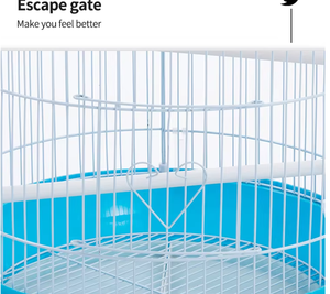 Toptan büyük lüks çelik tel süs kuş taşıyıcı özel <span class=keywords><strong>PVC</strong></span> arka plan dekoratif kafes papağanlar kutusu için paketlenmiş - Product Image 4