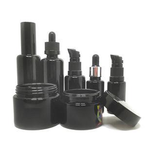 Más vendido 30ml 50ml 100mL Tarro de crema de vidrio <span class=keywords><strong>violeta</strong></span> Hermosa botella cosmética oscura - Product Image 2