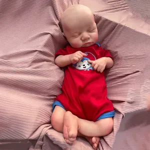 Real Looking 44cm Full Silicone Reborn Baby Doll Toys Lifelike Washable Panited Soft Full Body Silicone Newborn Boy Bebe Dolls