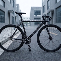 Vélo de course à pignon fixe léger en alliage d'aluminium à vitesse unique avec freins V doubles pour adultes - BB027