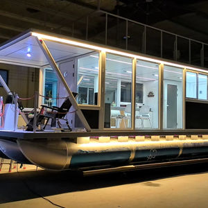 Barco pontón de aluminio de 37 pies con casa - Product Image 1