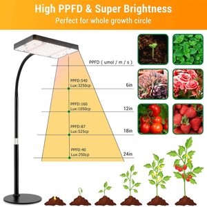 Nueva Lámpara LED COB para Crecimiento de Plantas con 10 Niveles de Atenuación, Espectro Completo, Recargable, Clasificación IP55, Aplicación para Macetas de Suculentas - Product Image 4