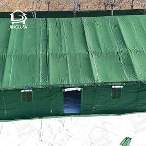 重型绿色帆布帐篷防水耐用BC帐篷，大空间供政府使用 - Product Image 5
