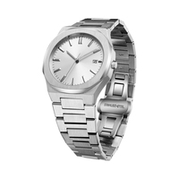 Montre automatique squelette à remontage automatique pour homme, édition limitée, en acier inoxydable brossé de luxe, avec cristaux, résistante à l'eau et lumineuse