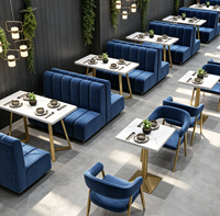 Mobilier de restaurant sur mesure, table et chaise de restaurant rembourrées, ensemble de canapés pour restaurants, pour les projets commerciaux de boutiques de boba