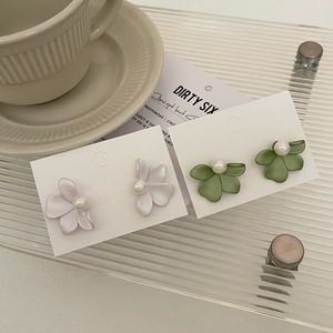 S925สไตล์ใหม่ argento มาแล้ว Corea <span class=keywords><strong>Carino</strong></span> Elegante ต่างหูไข่มุกรูปดอกไม้เครื่องประดับสำหรับผู้หญิงที่สง่างาม - Product Image 6