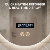 Miroir LED intelligent sans cadre pour salle de bain, avec interrupteur tactile, grand format, en verre irrégulier, indice de protection IP44, pour salon - Vente en gros usine
