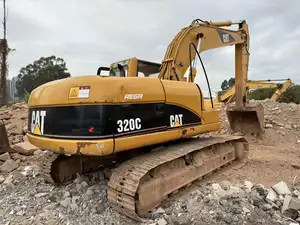 รถขุดตีนตะขาบไฮดรอลิกมือสอง Caterpillar CAT 320C ราคาถูกใช้การก่อสร้างทางวิศวกรรมใช้รถขุด CAT สําหรับขาย