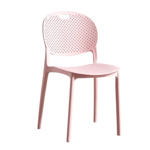 Chaise de salle à manger en plastique de style nordique avec dossier pour la salle à manger à domicile, usage adulte - Product Image 5