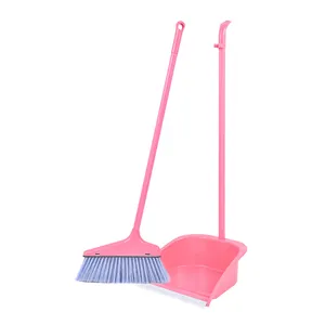 Wholesales Household Cleaning Supplies Floor Sweeper Broom And Dustpan Set Plastic Broom