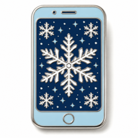 Broche personnalisée en forme de téléphone, épinglette de Noël festive, badge métallique de Père Noël, cadeau OEM, épinglette émaillée de Noël en gros