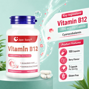 Fabricant de compléments alimentaires à base de vitamine B12 pour soutenir la santé du système nerveux chez les adultes, 150 capsules de vitamine B12 - Product Image 2