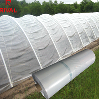 Film de serre agricole en PE anti-UV 200 microns, 5 couches coextrudées, anti-goutte, diffuseur de lumière, couverture plastique transparente pour l'agriculture