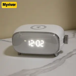 Myriver 2022 orologi da tavolo da tavolo Display della temperatura altoparlante Blue Tooth bambini Wake Up Light Sunrise Led Smart Digital Alarm Clock