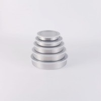 Nouveau arrivé 5 pièces en acier inoxydable couleur prix bas promotion cadeau garder frais couvercle rond boîte alimentaire emballage conteneurs de stockage ensemble