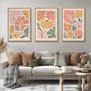<span class=keywords><strong>3</strong></span> <span class=keywords><strong>piezas</strong></span> lienzo moderno impreso Digital Floral Vintage tinta flores minimalista Boho pared arte Decoración - Product Image 1