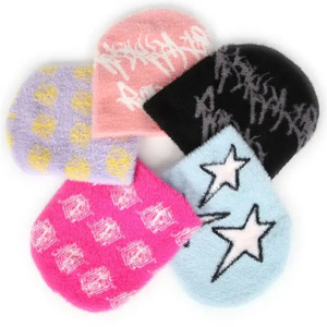 Thời Trang <span class=keywords><strong>Beanie</strong></span> Bán Buôn Biểu Tượng Tùy Chỉnh Y2K Gothic Mohair Jacquard Đan Cuffless Mùa Đông <span class=keywords><strong>Beanie</strong></span> Hat Skull <span class=keywords><strong>Cap</strong></span> Cho Nam Giới Và Phụ Nữ - Product Image 1