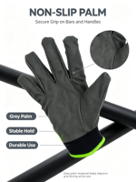 Gants HAIYI personnalisés imperméables avec protection UV, à doigts entiers, sangle de poignet réglable, paume en cuir PU antidérapante, doublure polaire et boucle