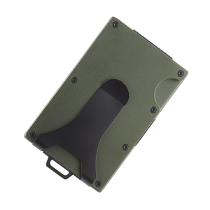 Nieuwe Custom Logo Aluminium Creditcard Case Mannen Rfid Blocking Geld Clip Reizen Slanke Minimalistische Elastische Duurzame Portemonnees - Product Image 3
