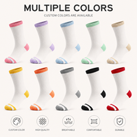 Chaussettes de sport classiques épaisses en coton personnalisées pour hommes, chaussettes blanches pour hommes avec logo personnalisé, mode sportive tendance