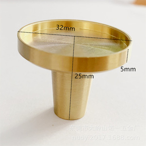 Brass Drawer Handle Round 32x25mm European Style Durable Furniture <b>Knob</b> - Product Image 5