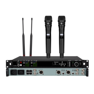 Micrófono Inalámbrico de Mano EIF AD4D-3 de Alta Calidad, UHF de Doble Canal, con Cancelación de Ruido, Diseño Portátil para Presentaciones - Product Image 1