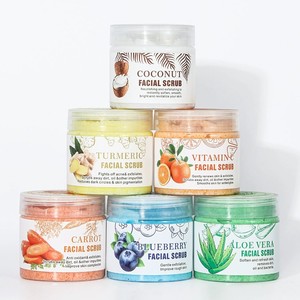 Gommage Visage Exfoliant Contrôle Sébum à l'Huile de Carotte, Myrtille, Vitamine C, Noix de Coco et Curcuma, Soin de la Peau, Marque Privée - Product Image 1