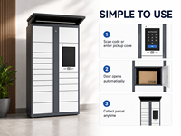 Casier intelligent de livraison de colis en libre-service 24h/24, armoire de stockage sans contact pour la plage
