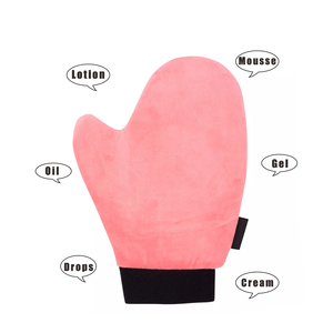 Private Label Vegan Autobronzant Corps Bronzant avec Rose Style Simple Éponge Sunless Tan Applicateur Pouce Auto Gants Mitaine De Bronzage - Product Image 2