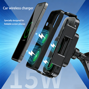 ที่ตั้งที่ชาร์จโทรศัพท์ไร้สายในรถยนต์15W อเนกประสงค์หมุนได้90 ° สำหรับ Samsung Galaxy <span class=keywords><strong>Fold</strong></span> 6 5 4 <span class=keywords><strong>3</strong></span> <span class=keywords><strong>Z</strong></span> S25พลิก S24 iPhone 16 15 - Product Image 1