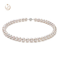 Collier de perles Edison AAA- Light Lavender de 9 à 11 mm