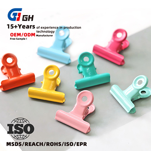 Clip magnétique en néodyme multicolore avec logo personnalisé, aimants de réfrigérateur robustes, pince pour l'école, le bureau, le café, la papeterie - Product Image 1